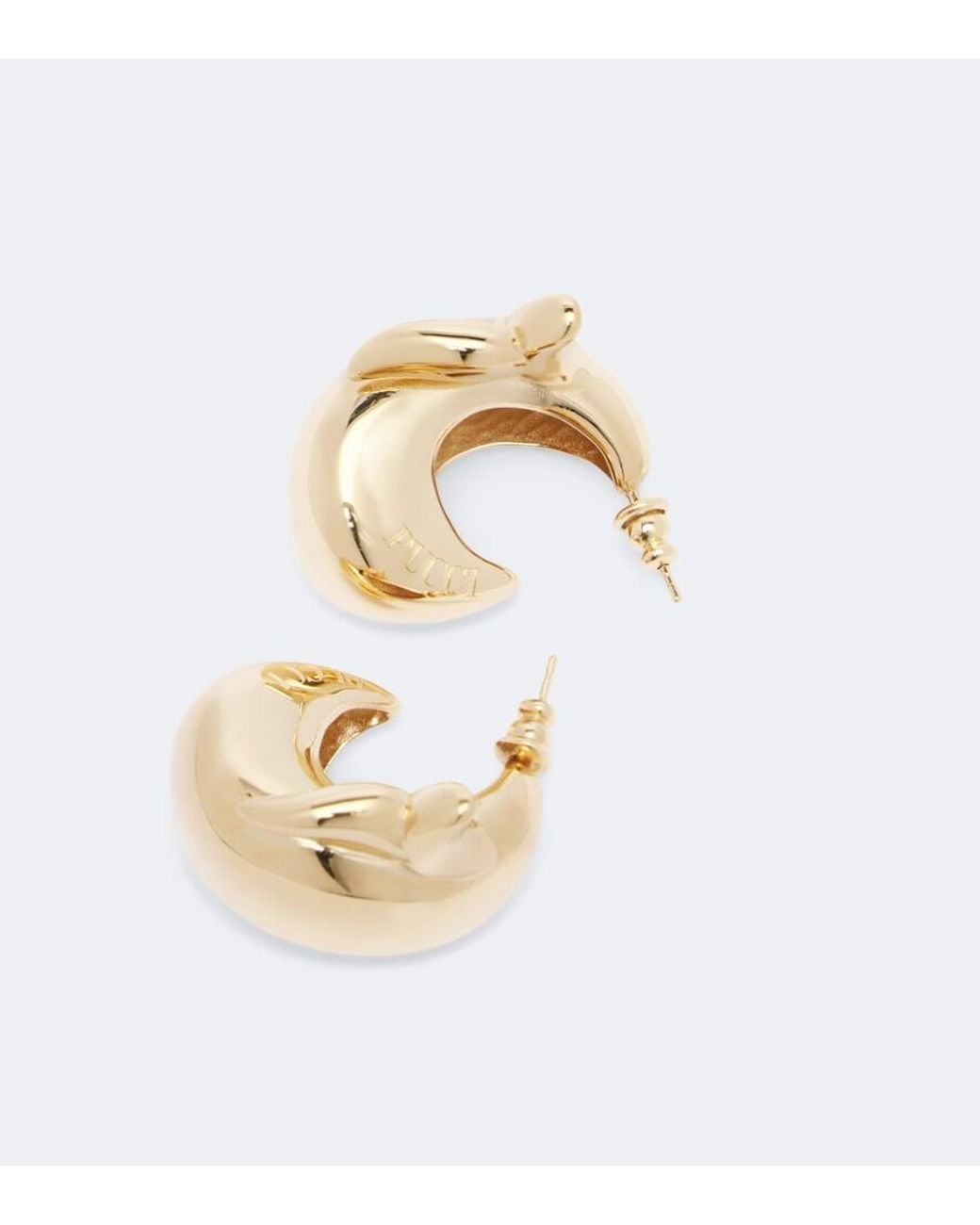 Emilio Pucci Metallic Fish Tail Earrings