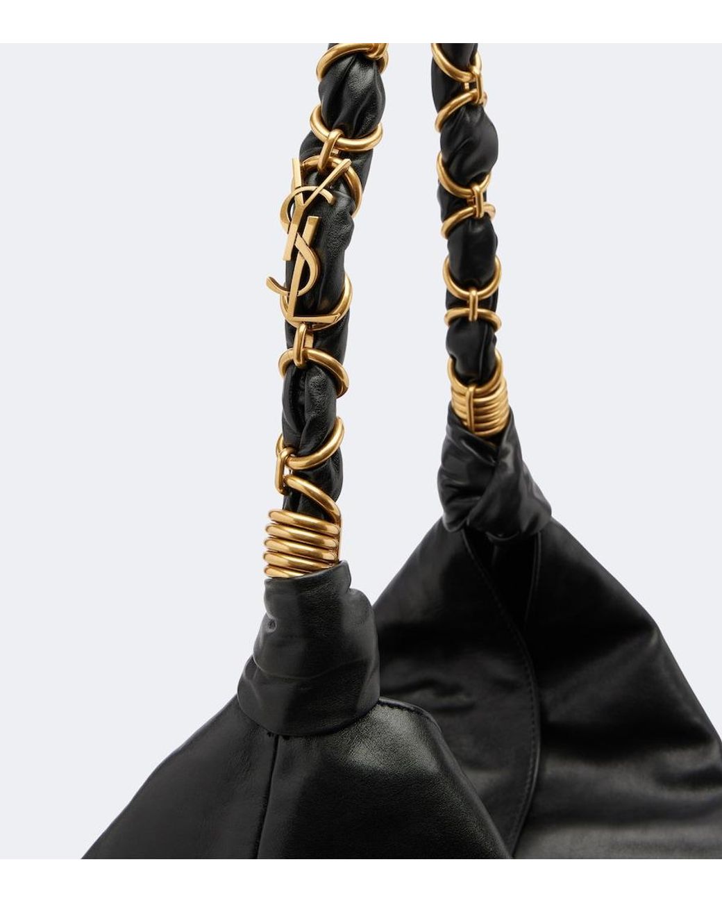 Saint Laurent Black Amalia Leather Shoulder Bag