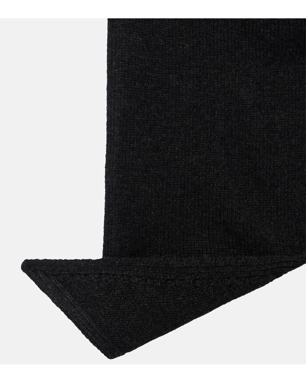 The Row Black Mentas Cashmere Scarf