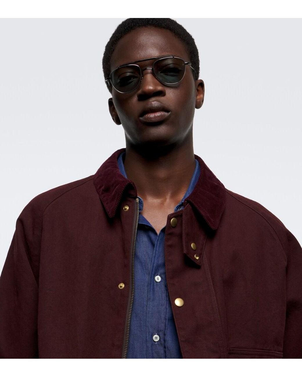 Jacques Marie Mage Blue Flynn Aviator Sunglasses for men