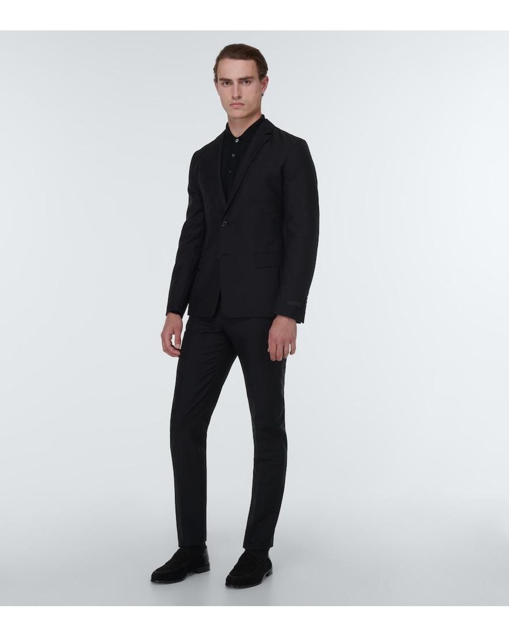 Christian Louboutin Loafers Penny No Back Aus Veloursleder in Black für Herren