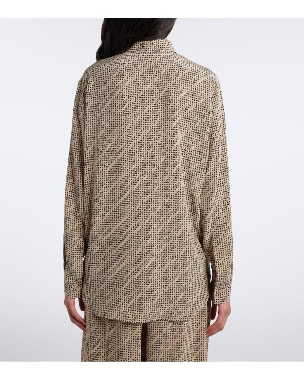 Balenciaga Brown Printed Silk Shirt