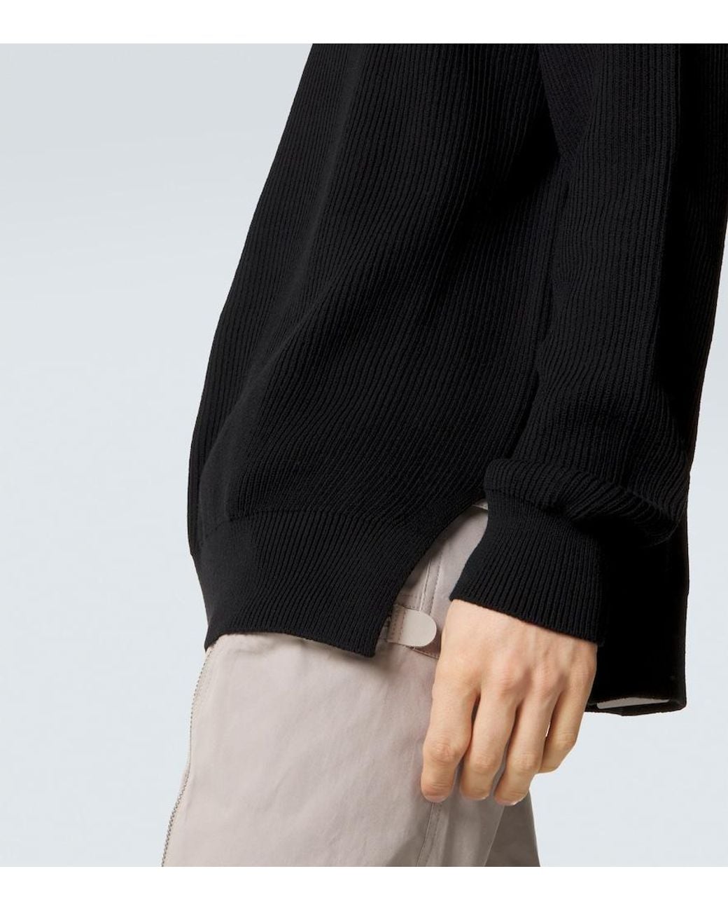 Pullover Jumbo Ls di Rick Owens in Black da Uomo