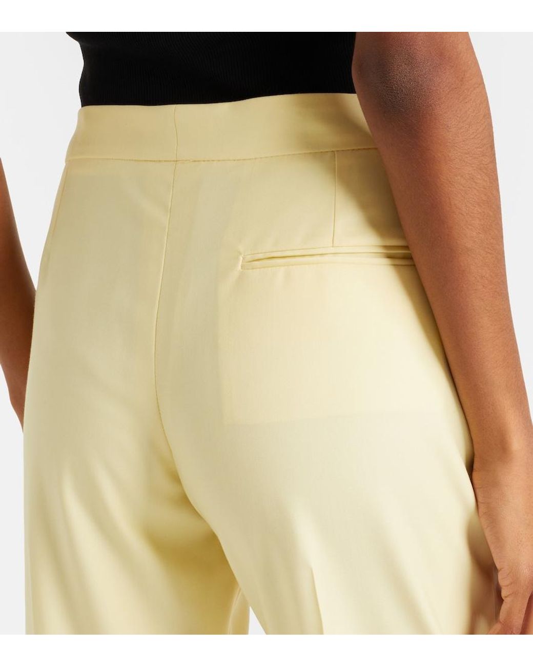 McQueen Natural Wool Gabardine Slim Pants