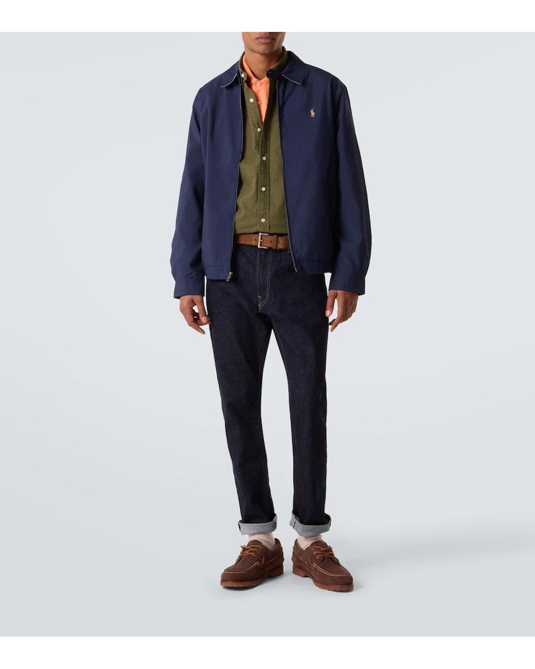 Polo Ralph Lauren Blue Technical Bomber Jacket for men