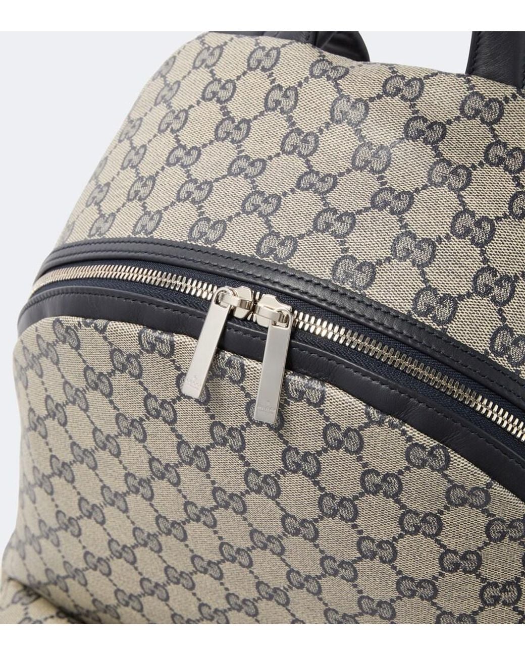 Gucci Gray Essence Classic Medium Gg Canvas Backpack for men