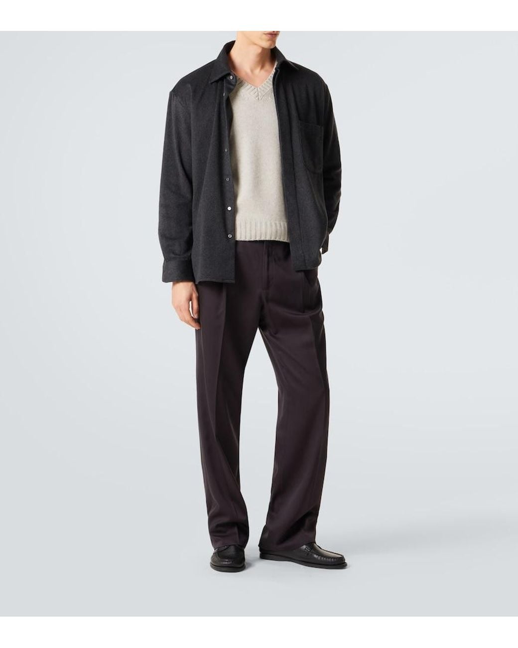 Saman Amel Weite Hose Amo Aus Seide in Blue für Herren