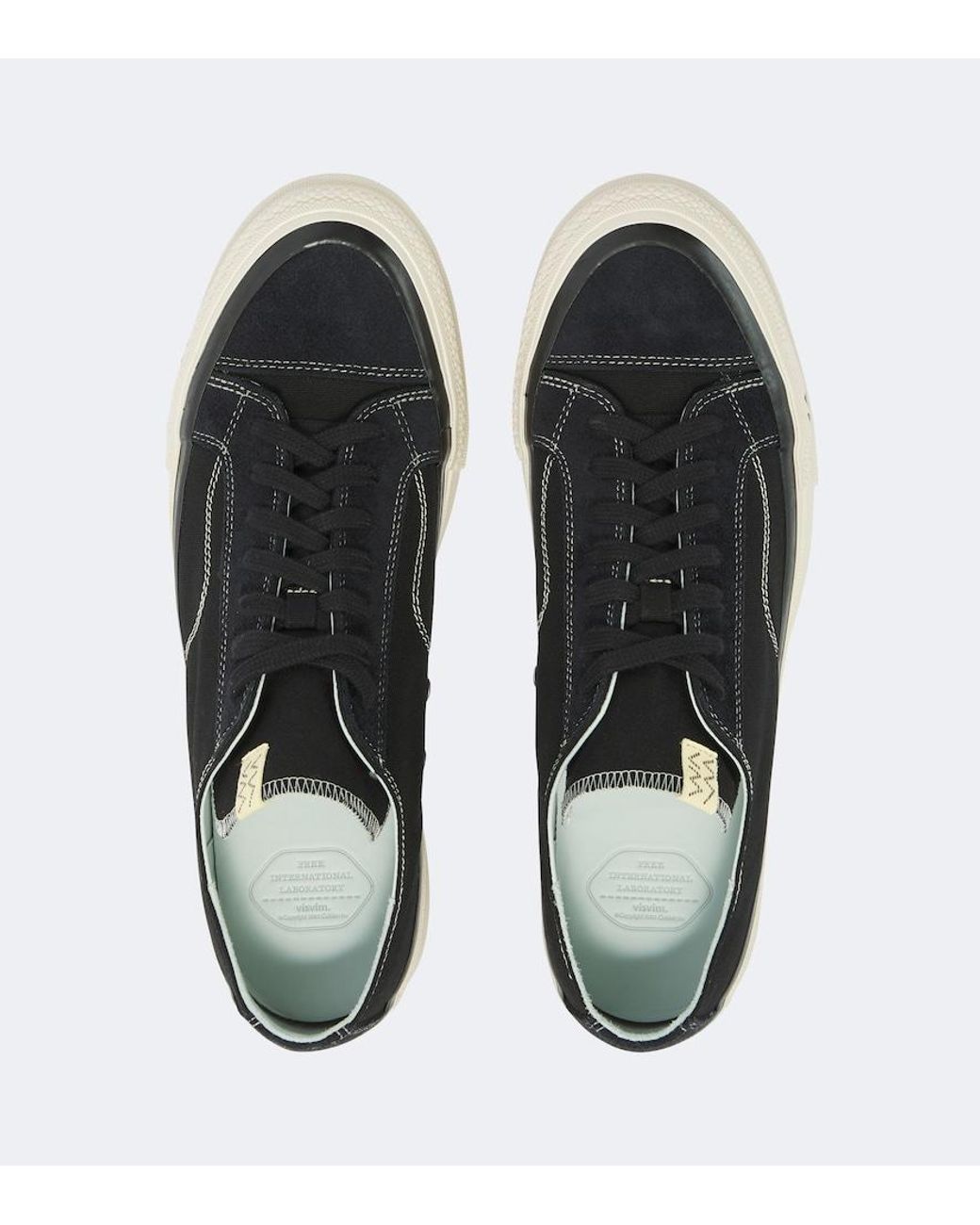 Visvim Black Nolan Suede-Trimmed Canvas Sneakers for men
