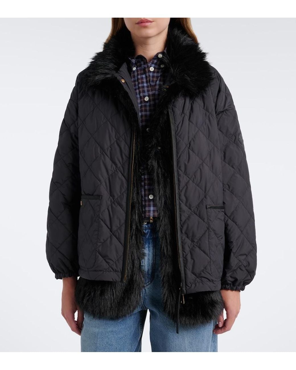 Moncler Black Chaleureux Convertible Quilted Down Jacket