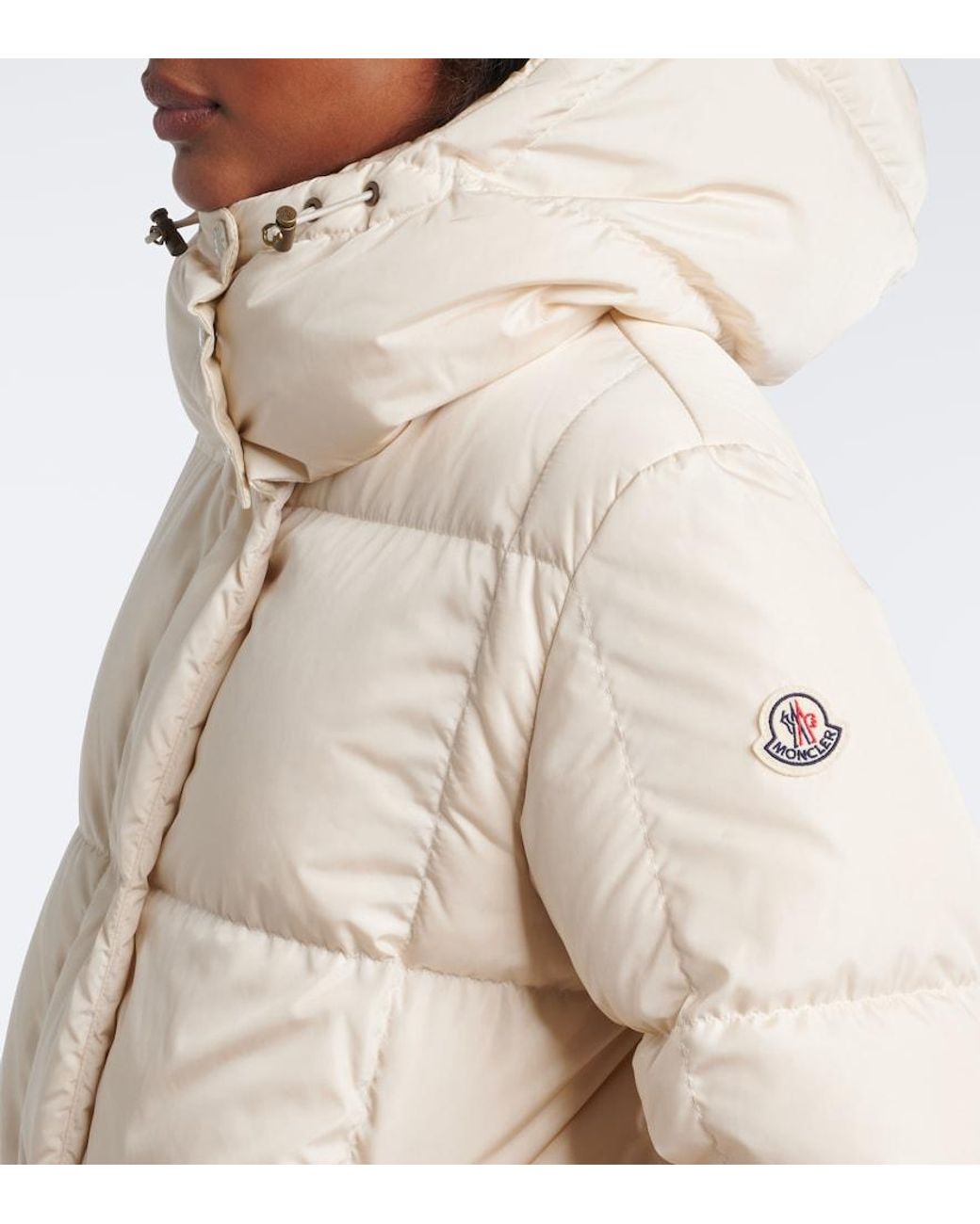 Moncler Natural Litte Hooded Down Coat