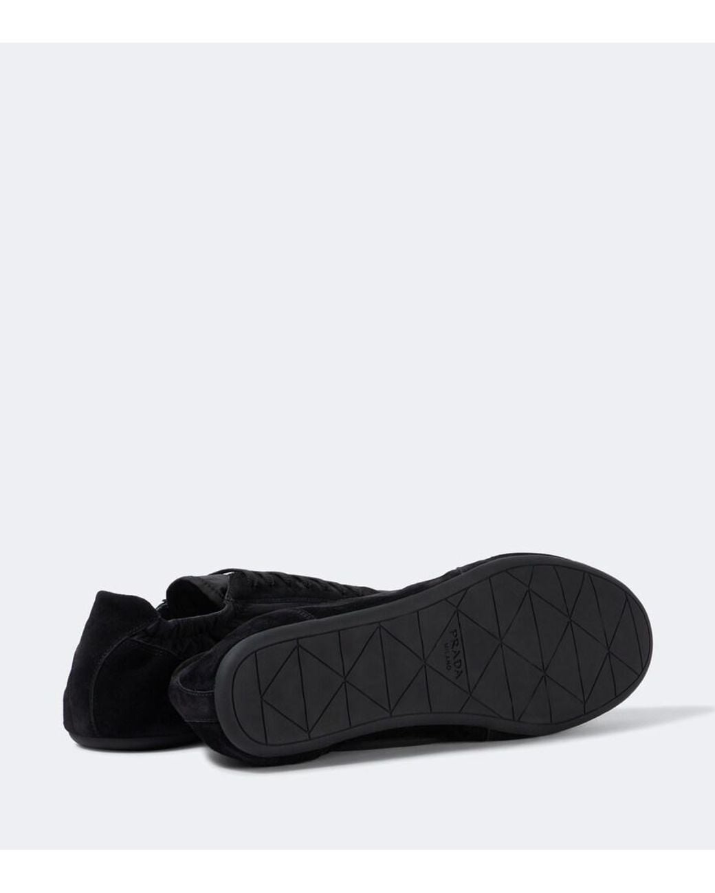 Prada Sneakers Collapse Aus Re-Nylon Mit Veloursleder in Black für Herren