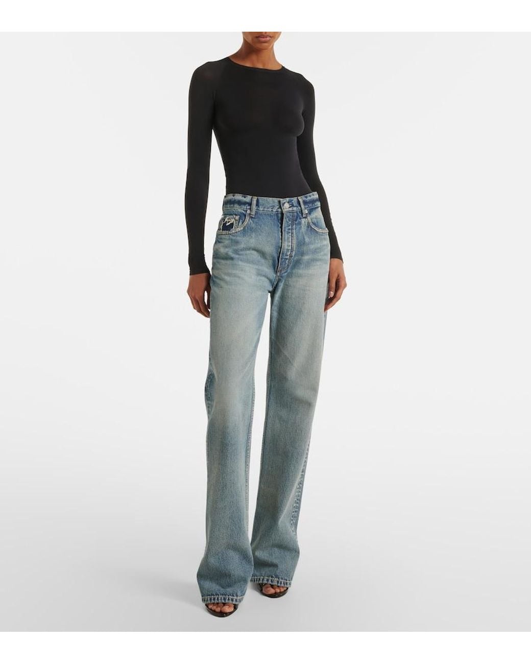 Alaïa Blue Straight Jeans