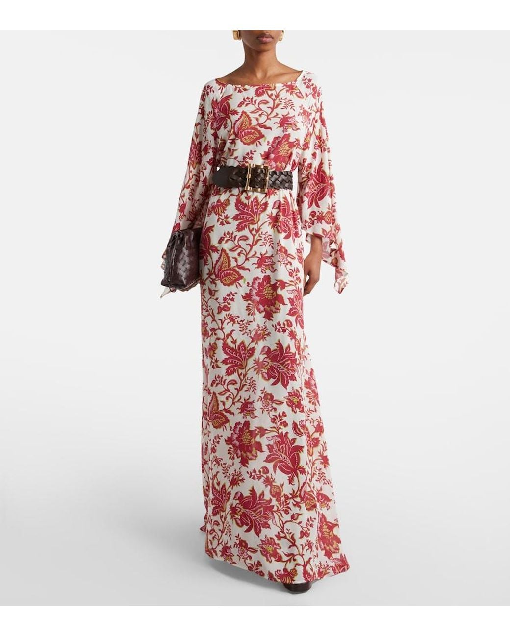 Etro Red Floral Maxi Dress