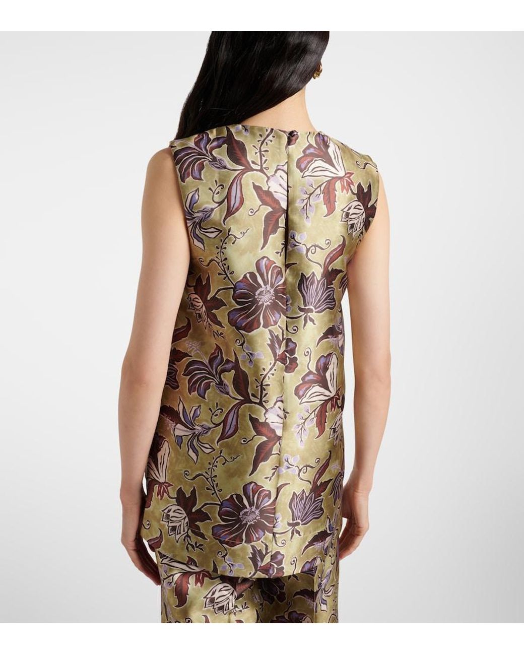ALÉMAIS Green Citron Floral Top