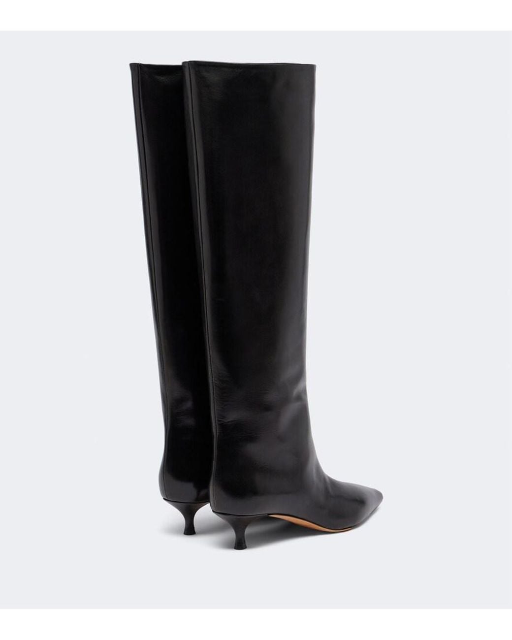 Le Monde Beryl Black Babouche Leather Knee-High Boots