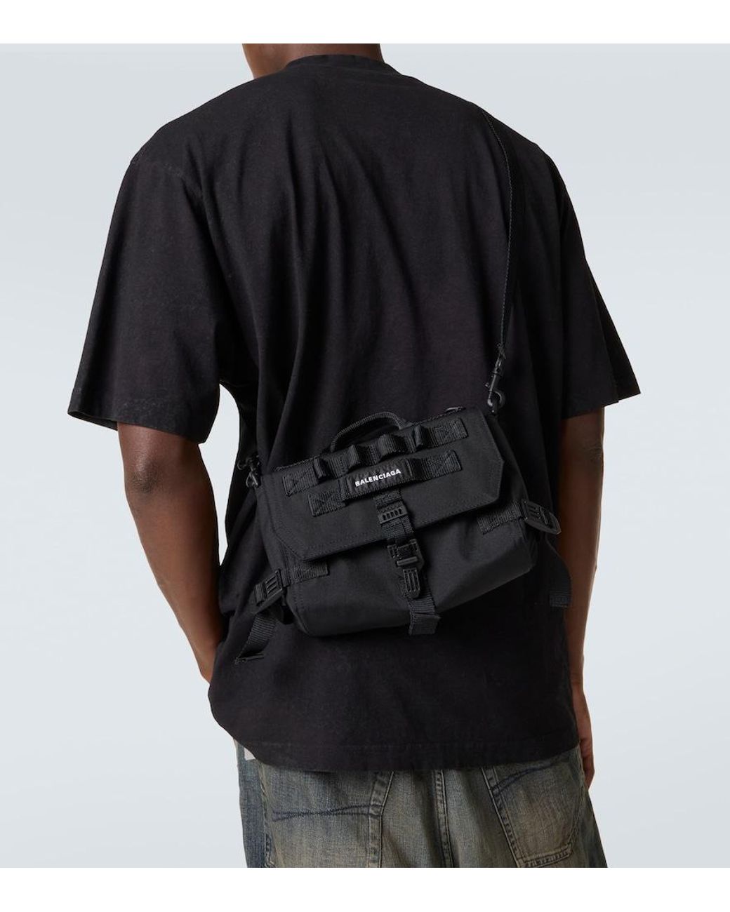 Balenciaga Black Messenger Bag for men