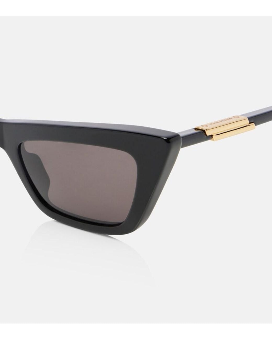 Bottega Veneta Brown Snap Cat-Eye Sunglasses