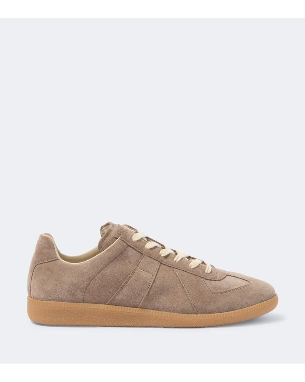 Maison Margiela Brown Replica Suede Sneakers for men