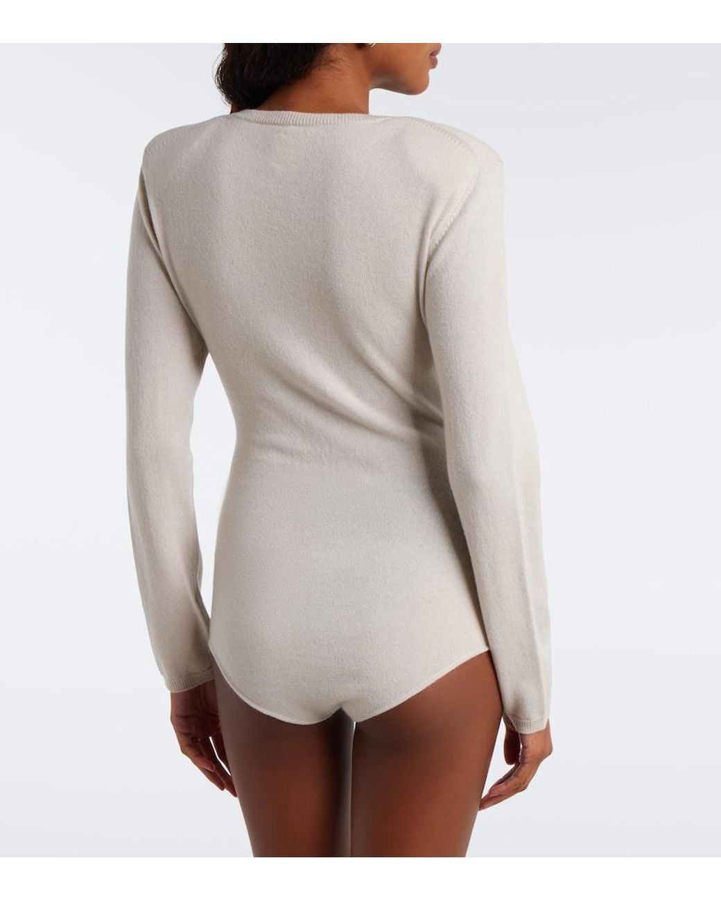 Jardin Des Orangers Natural Wool And Cashmere Bodysuit