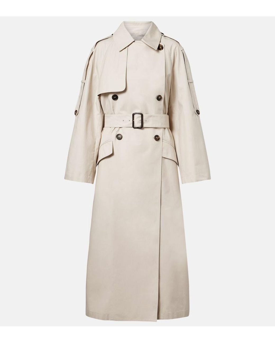 Max Mara Natural The Cube Delfino Twill Trench Coat