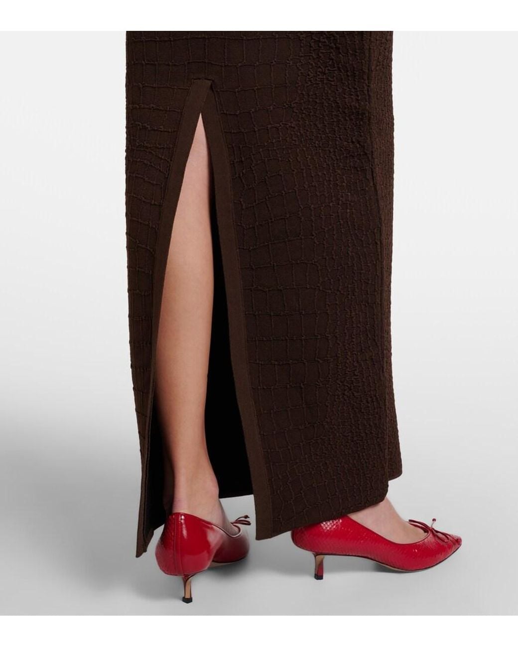 Jacquemus Brown Jersey Maxi Dress