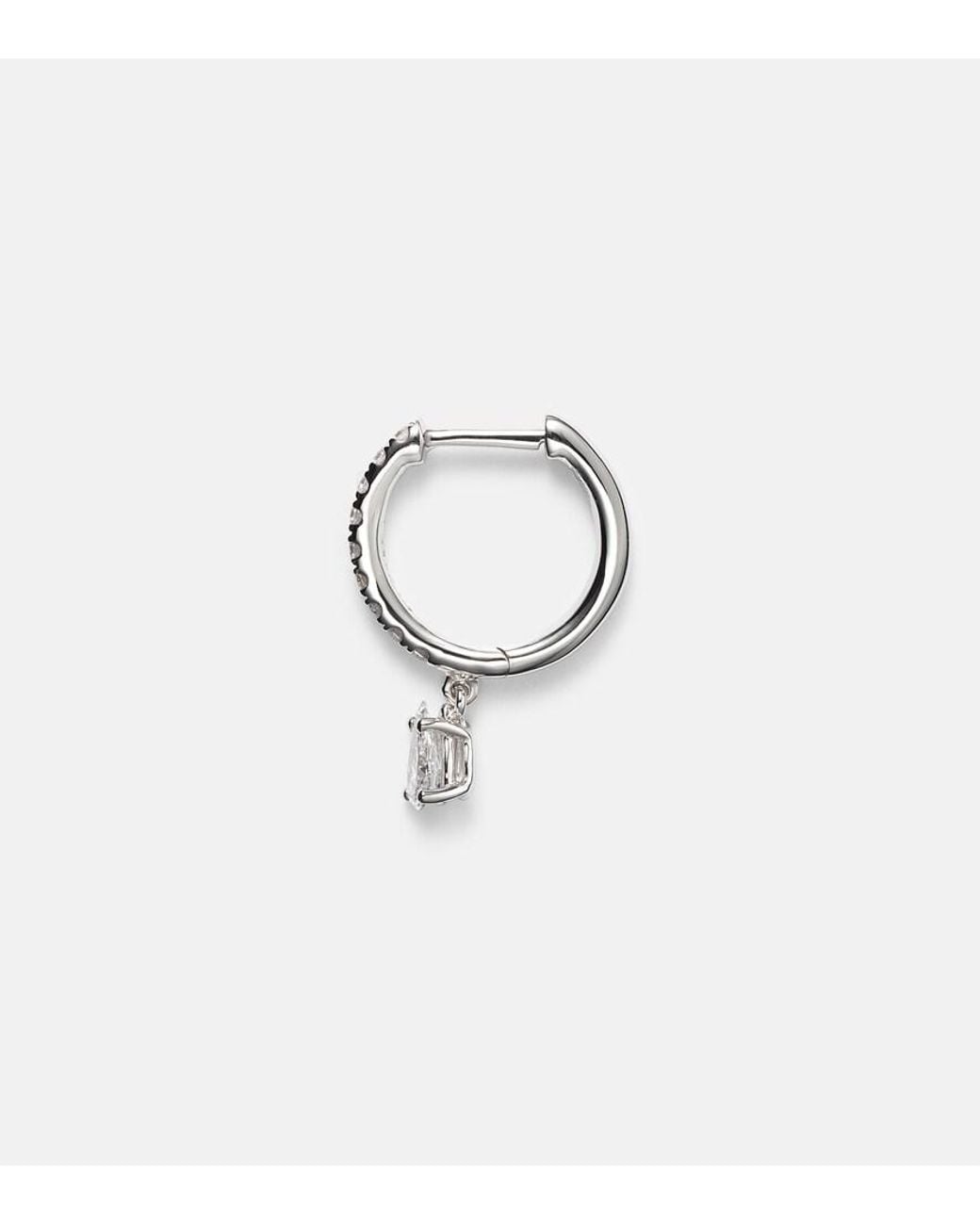 Anita Ko White 18Kt Single Earring With Diamonds