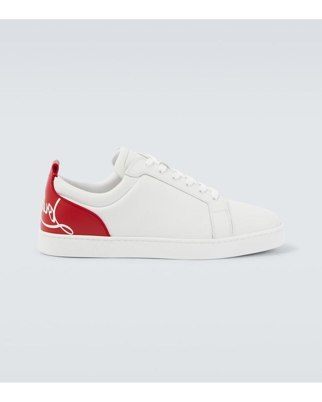 Christian Louboutin White Fun Louis Junior Leather Sneaker for men
