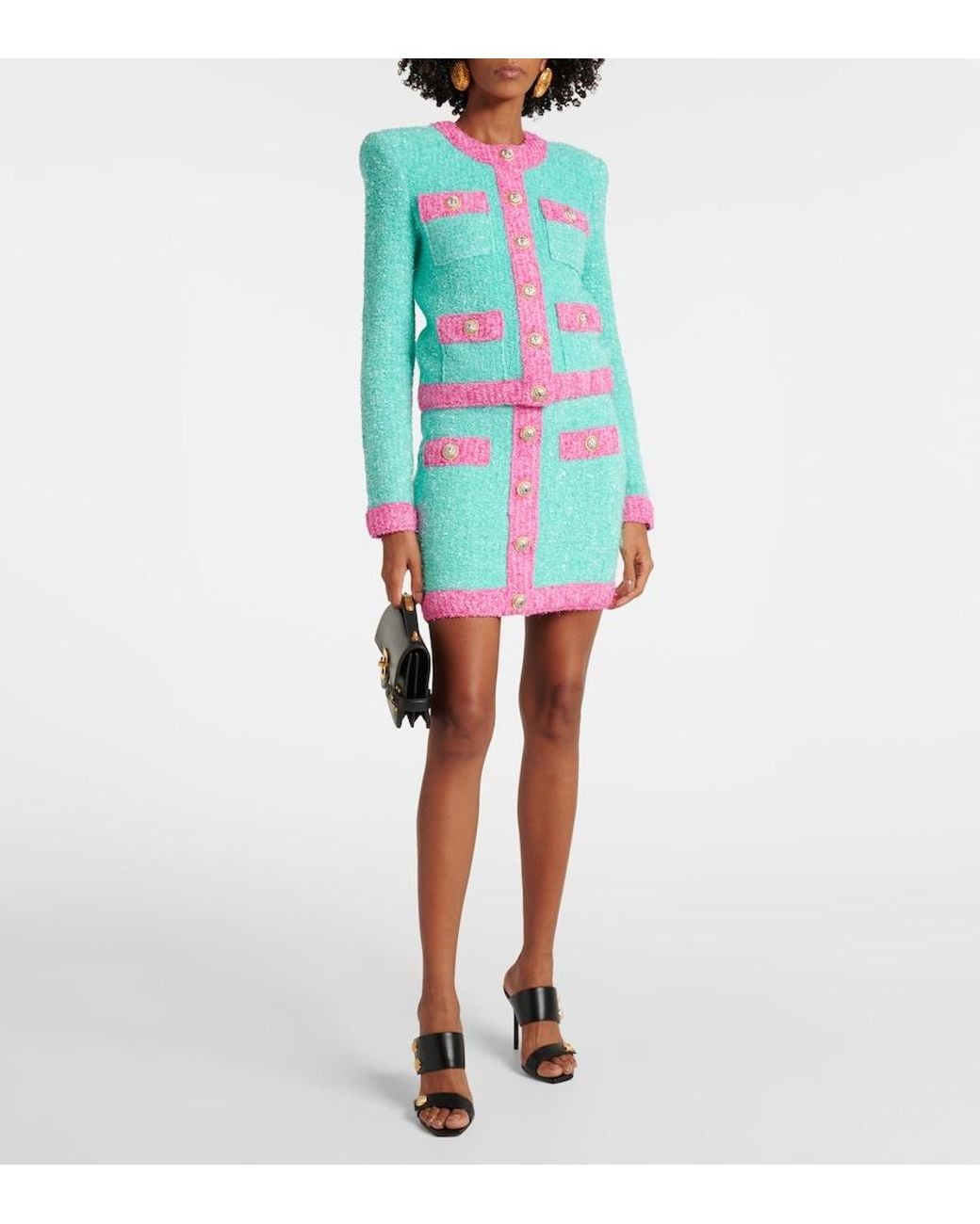 Balmain Green Short Skirts