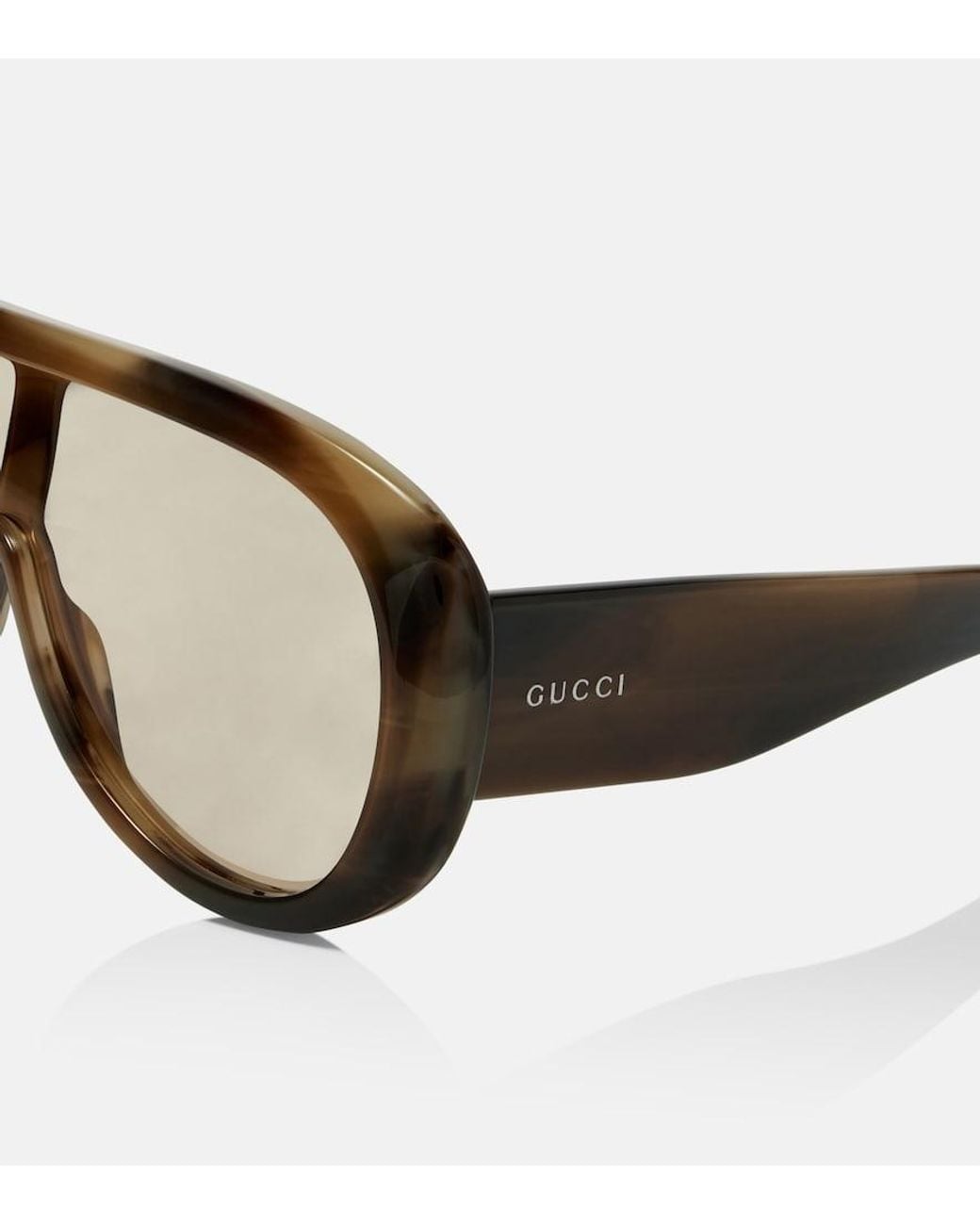 Gucci Brown Flat-Top Sunglasses