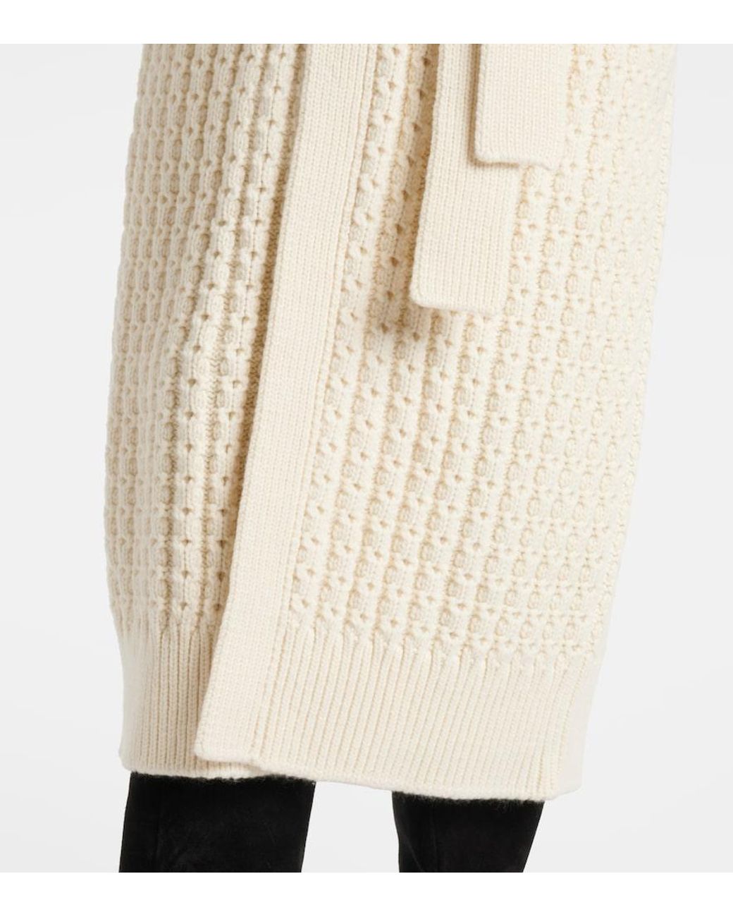 Alaïa Natural Wool Cardigan