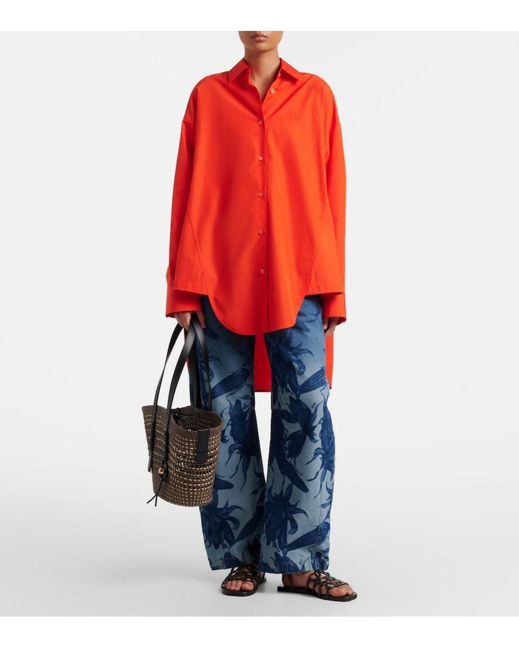Loewe Green Paula's Ibiza Braid Medium Basket Bag
