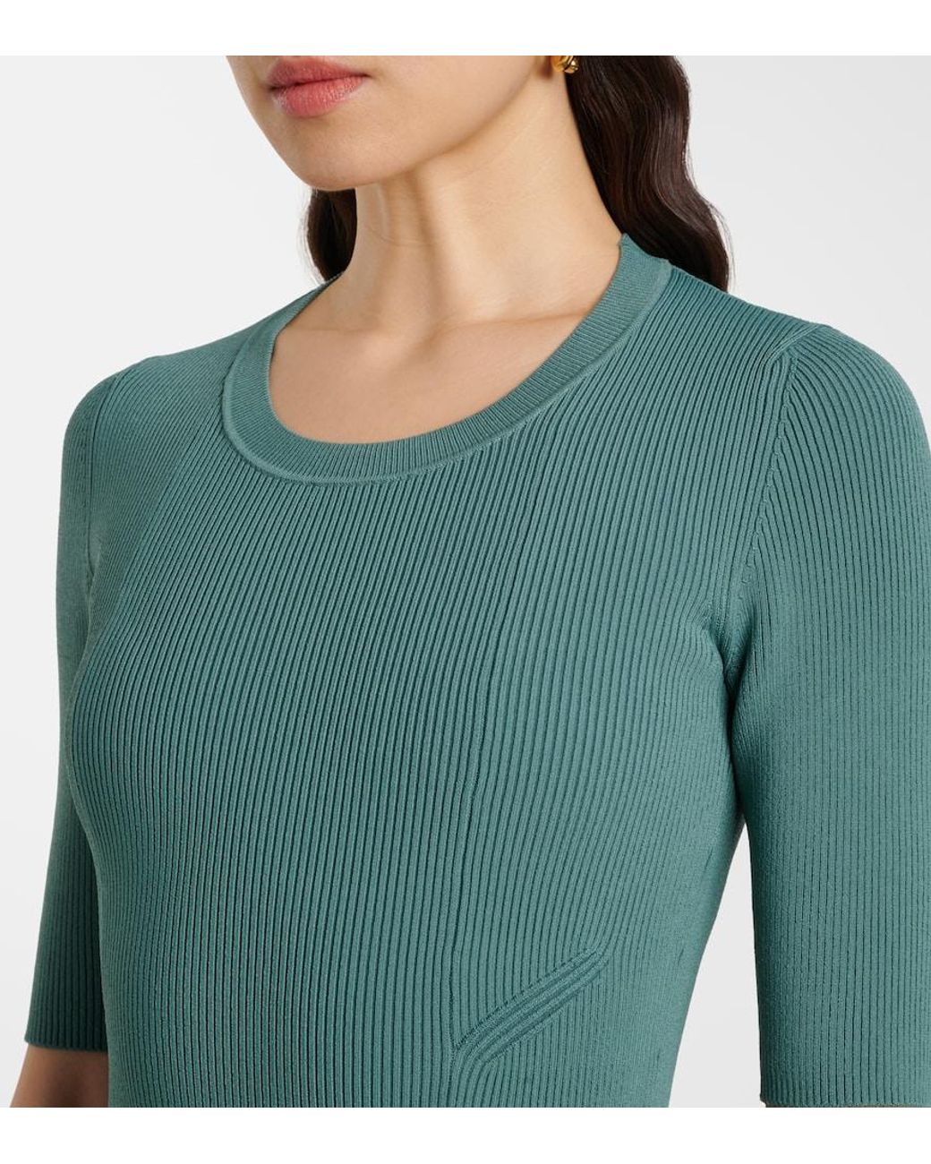 Altuzarra Blue Maisie Ribbed-Knit Maxi Dress