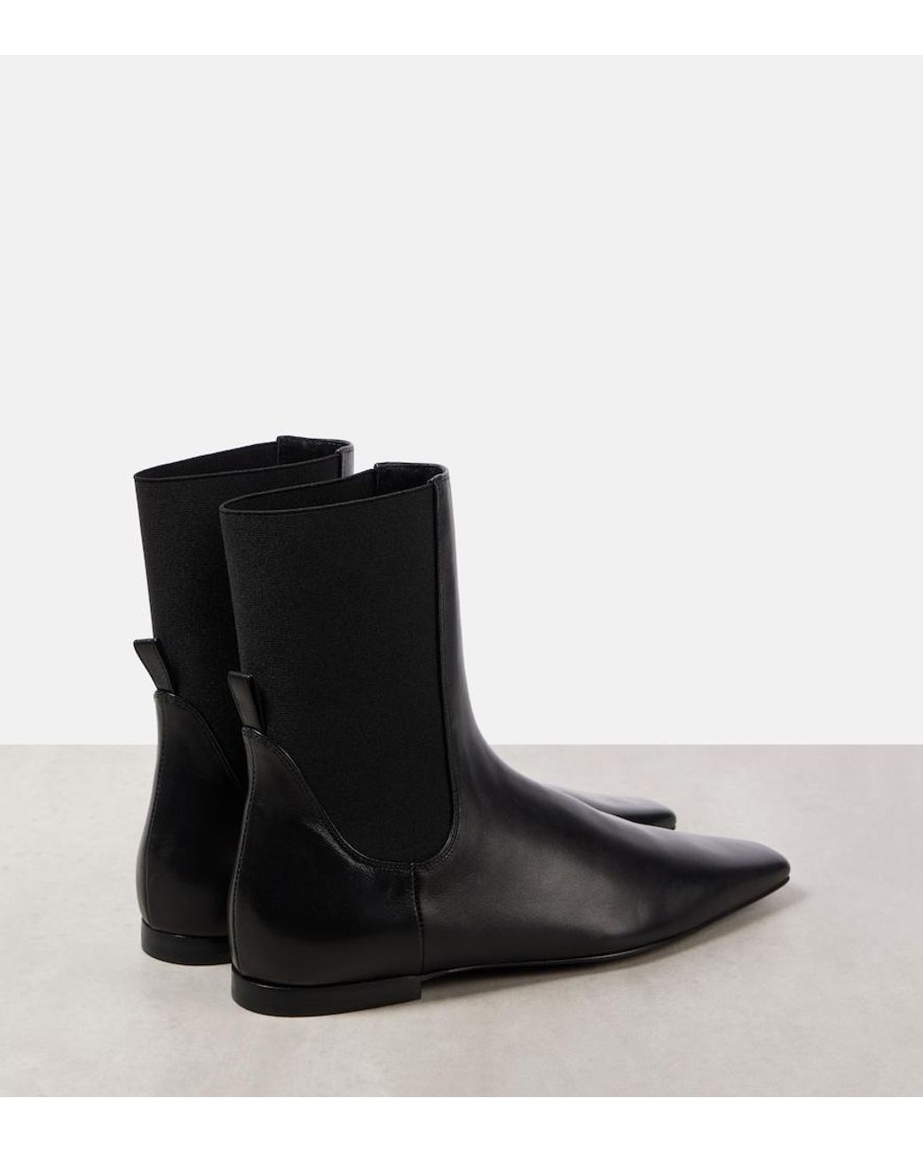 Totême  Black Leather Chelsea Boots
