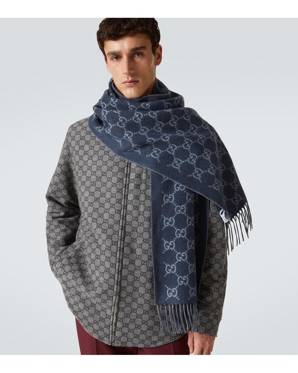 Sciarpa Gg di Gucci in Blue da Uomo