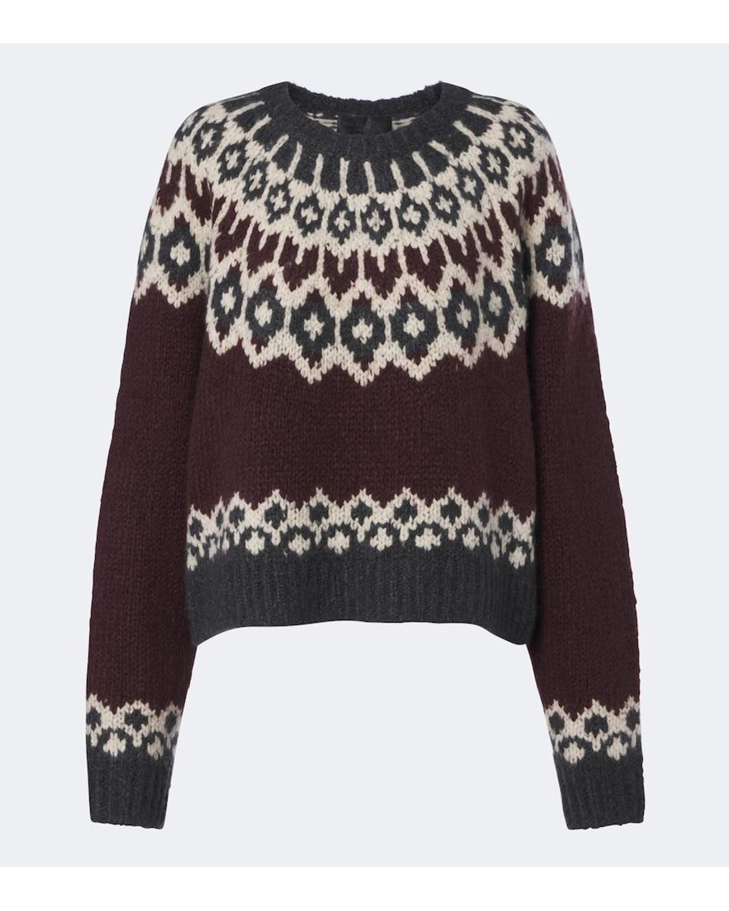 Nili Lotan Black Isaline Fair Isle Cashmere And Silk Sweater