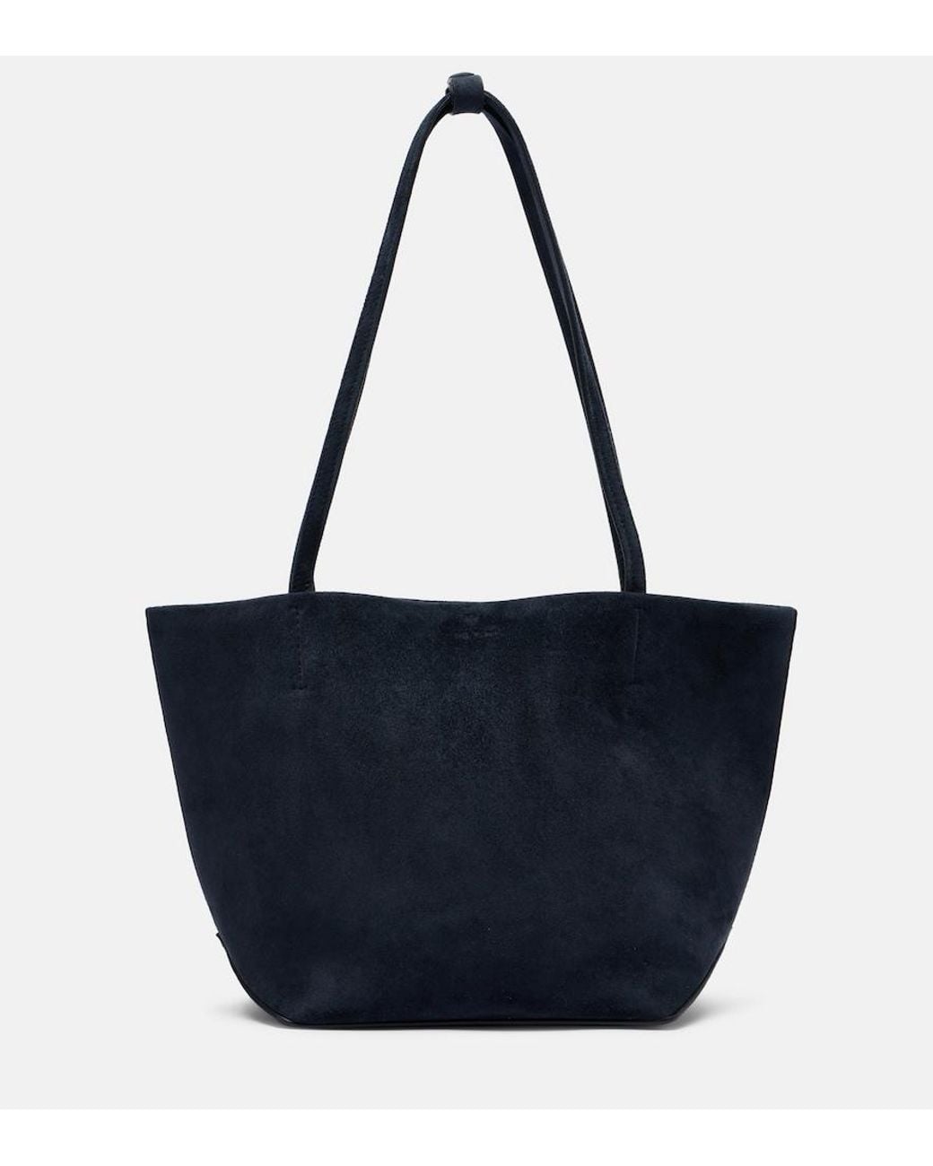 The Row Blue Park Edge Medium Suede Tote Bag