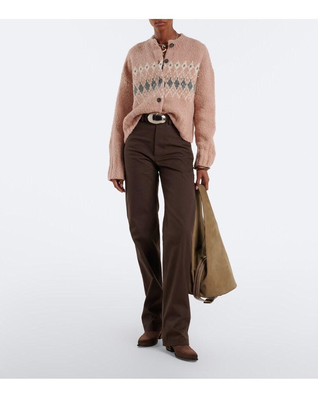 Altuzarra Natural Haven Fair Isle Wool Cardigan