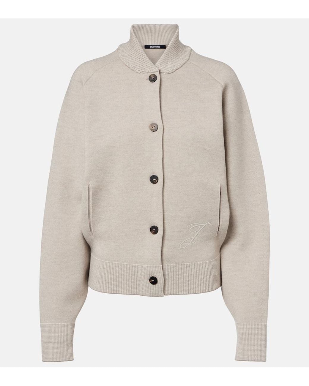 Jacquemus Natural Lavande Wool-Blend Cardigan