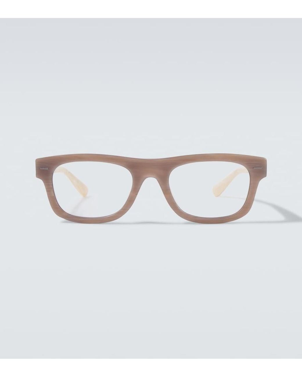 Brunello Cucinelli Metallic Rectangular Glasses for men