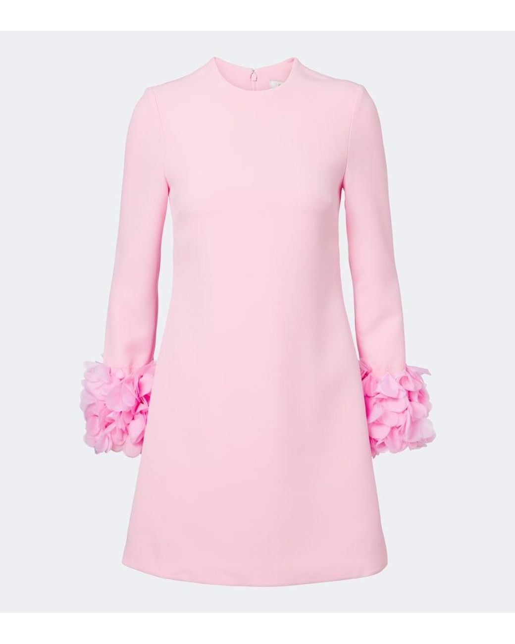 Safiyaa Pink Reffie Floral-Applique Crepe Minidress