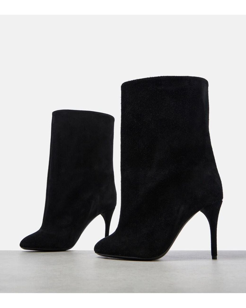 Alaïa Black Suede Ankle Boots