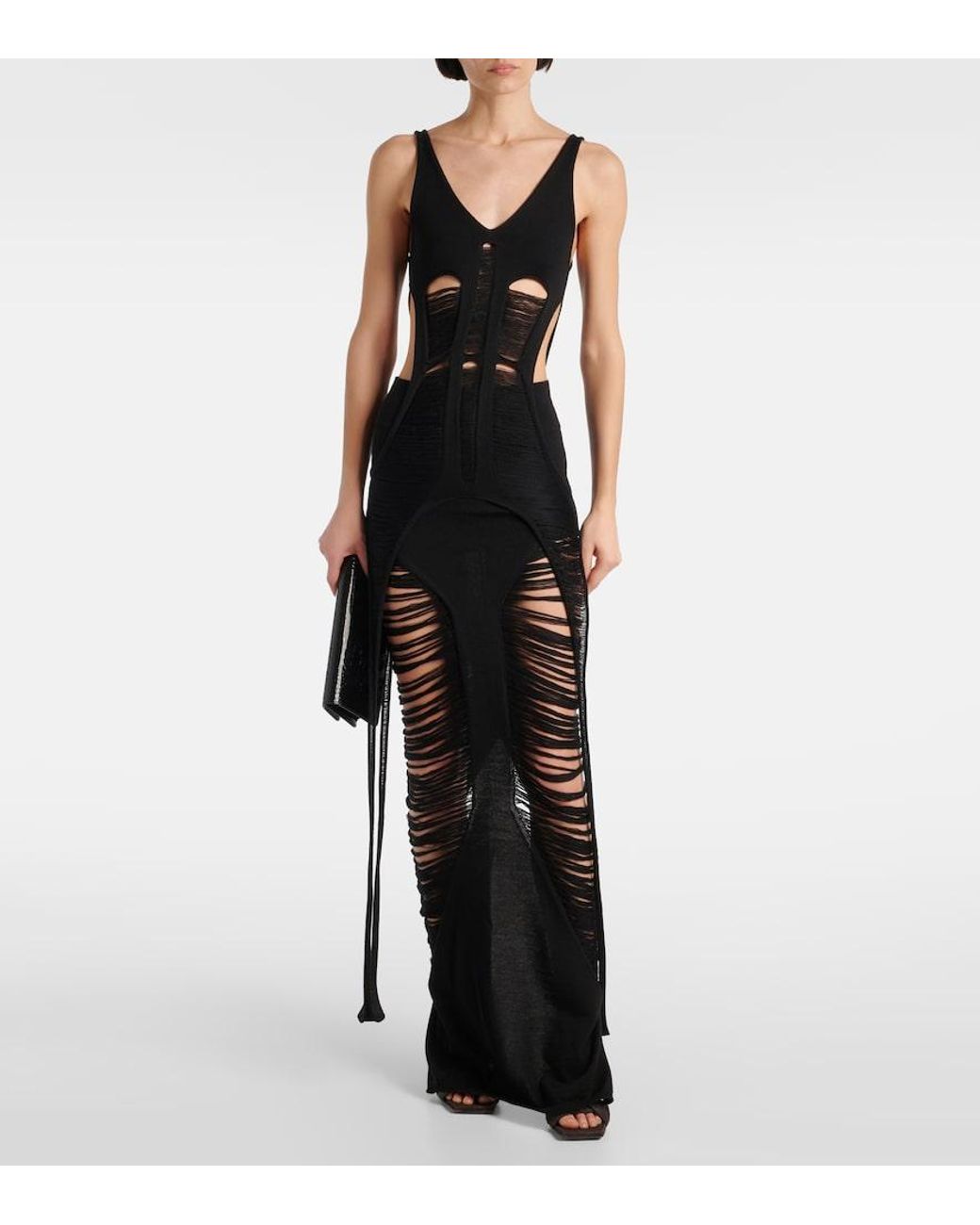 Rick Owens Black Knitted Wool Top