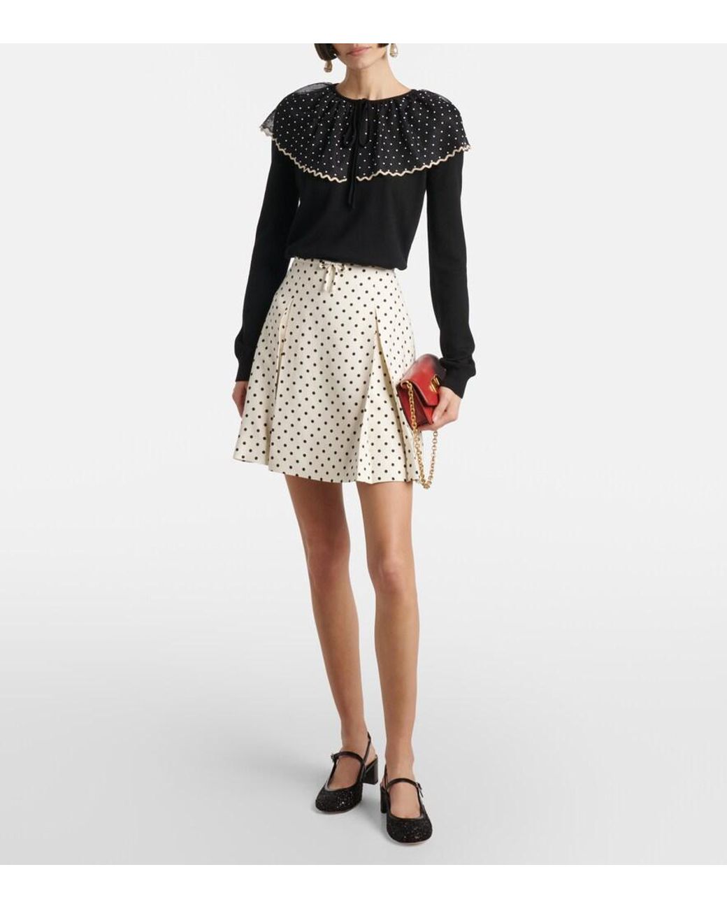 Gianvito Rossi Black Leather-Trimmed Slingback Pumps