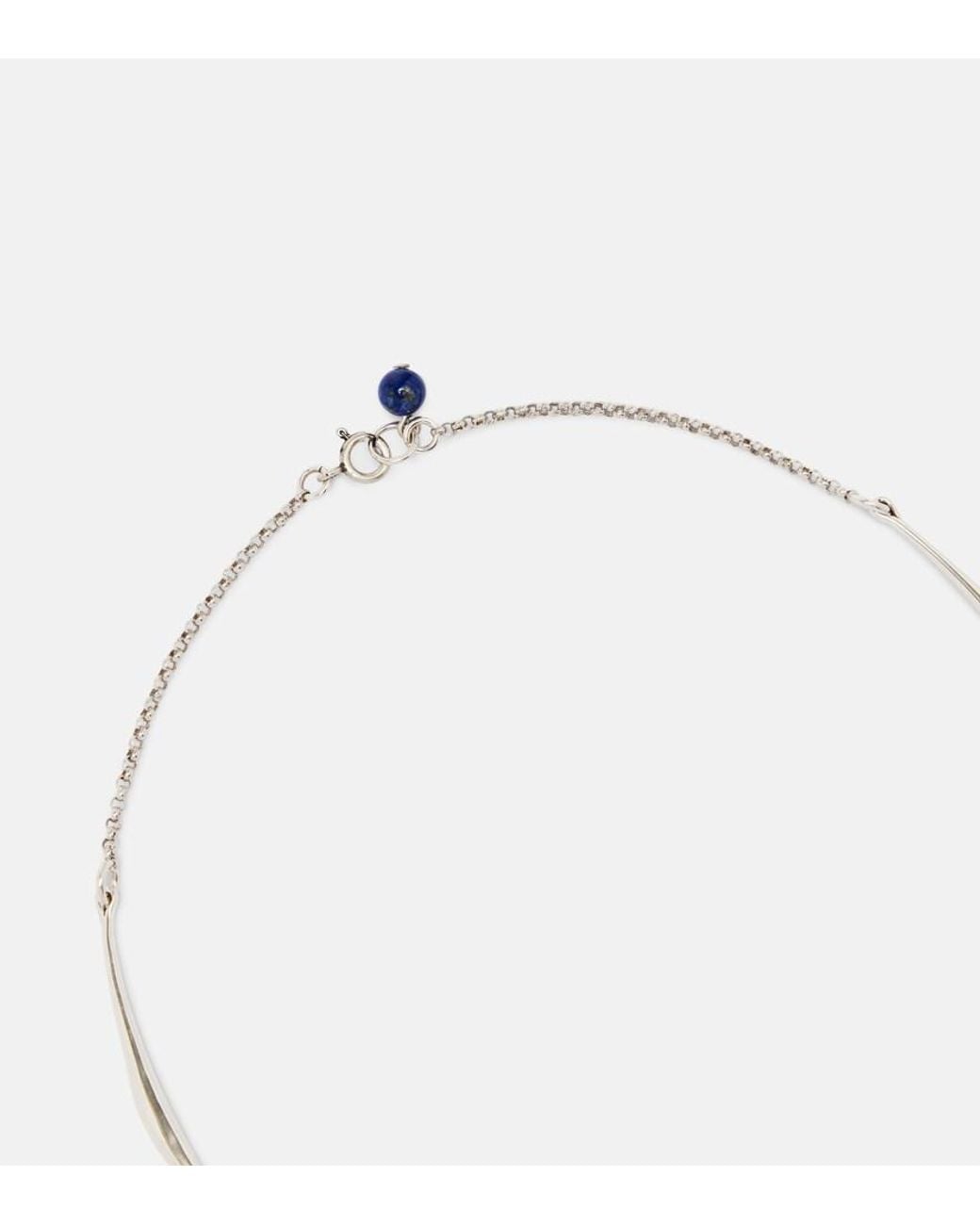 Isabel Marant White Mahi Embellished Pendant Necklace