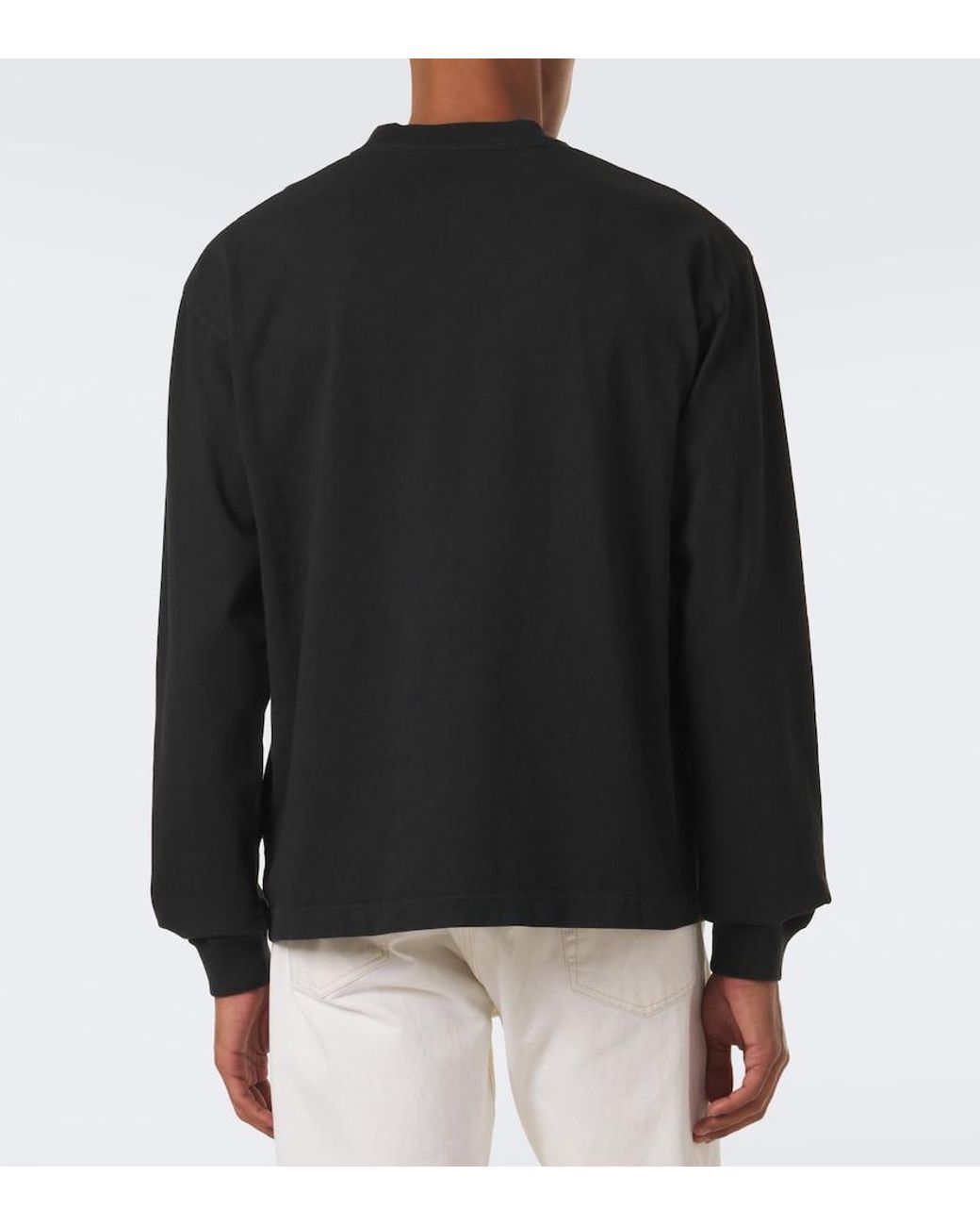 Sudadera De Jersey De Algodon Prada de hombre de color Black