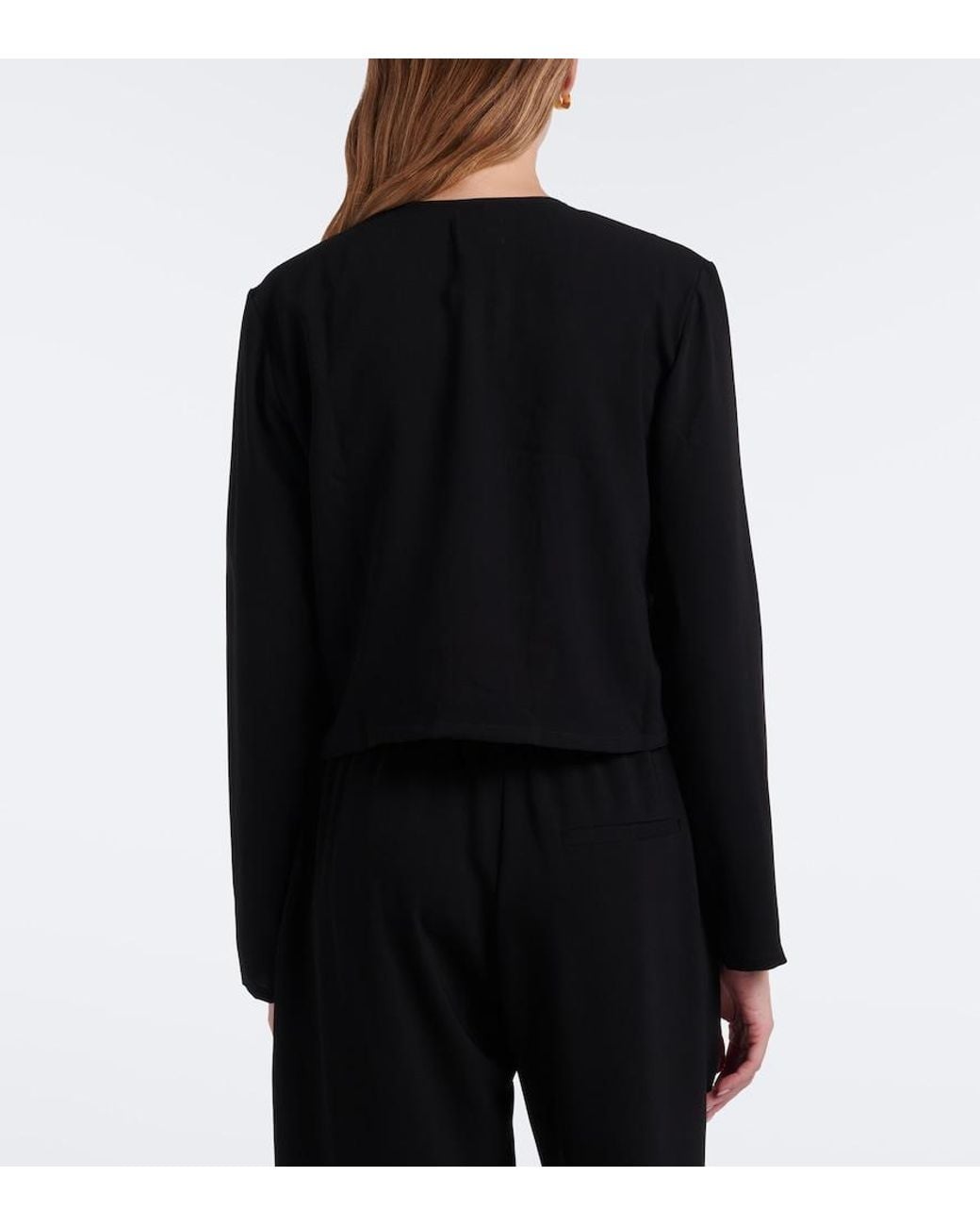 Leset Black Ari Cropped Cardigan