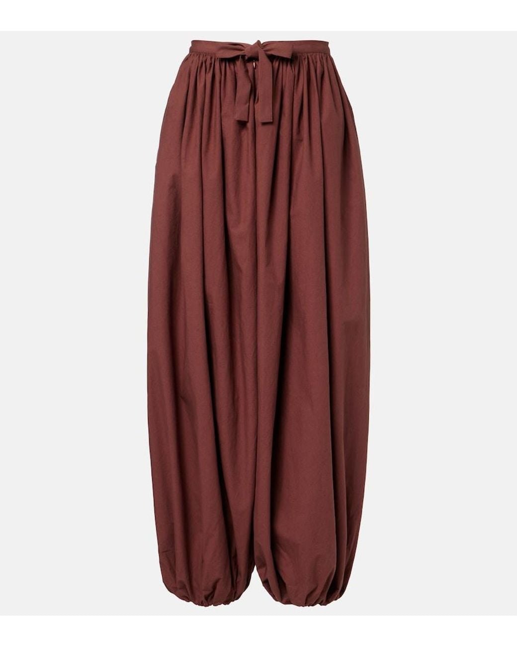 Christopher Esber Red Cotton Balloon Pants
