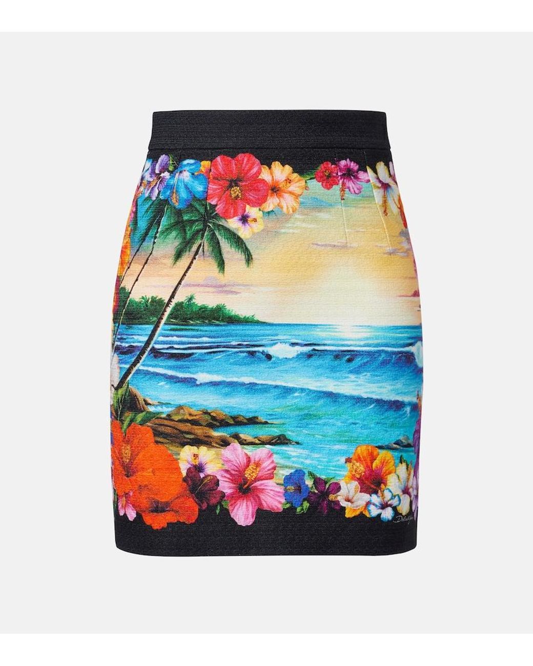 Dolce & Gabbana Multicolor Printed Miniskirt