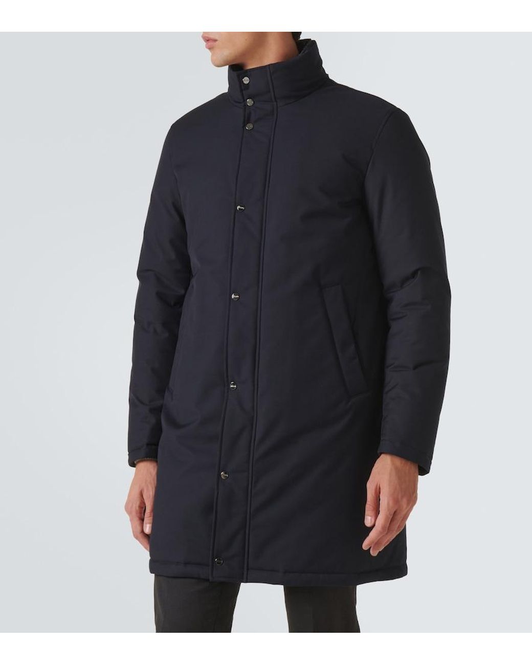 Herno Blue Paneled Down Coat for men