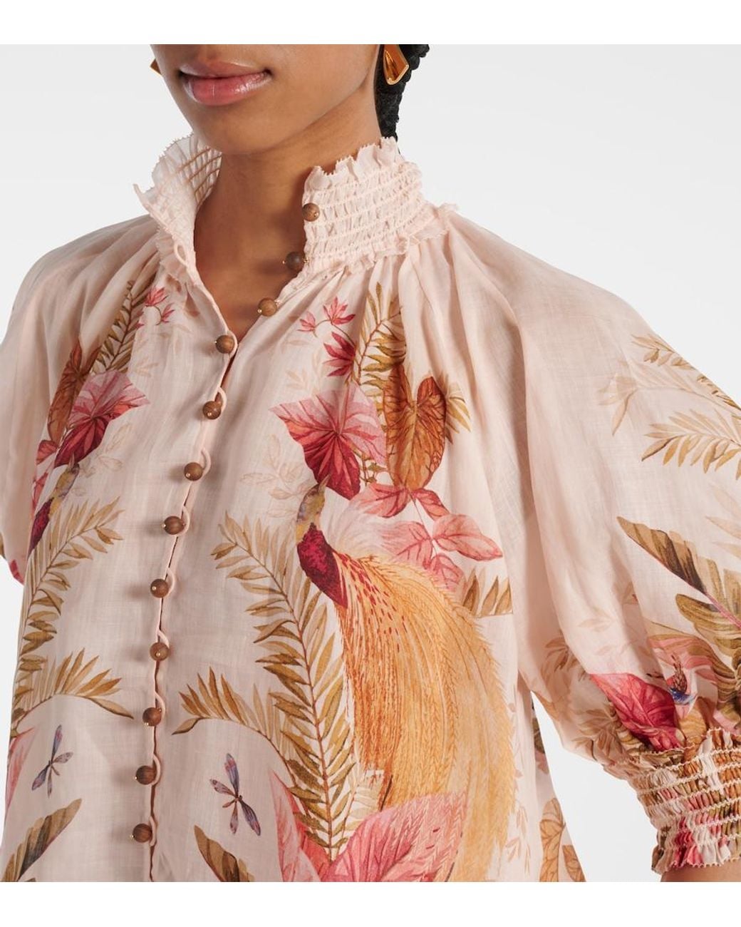 Zimmermann Natural Ascension Printed Blouse